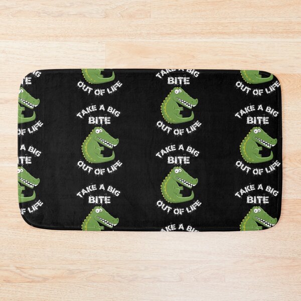 Item preview, Take A Big Bite Out Of Life Alligator Clipart In Black designed and sold by LuckyKermit.