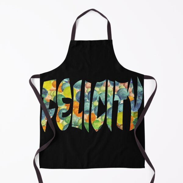 Item preview, Felicity name design colourful on black background designed and sold by Areashor.