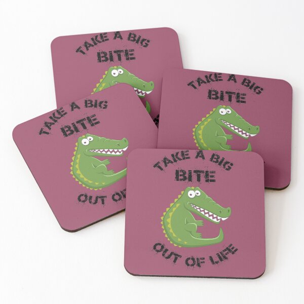 Item preview, Take A Big Bite Out Of Life Alligator Clipart In Purple designed and sold by LuckyKermit.