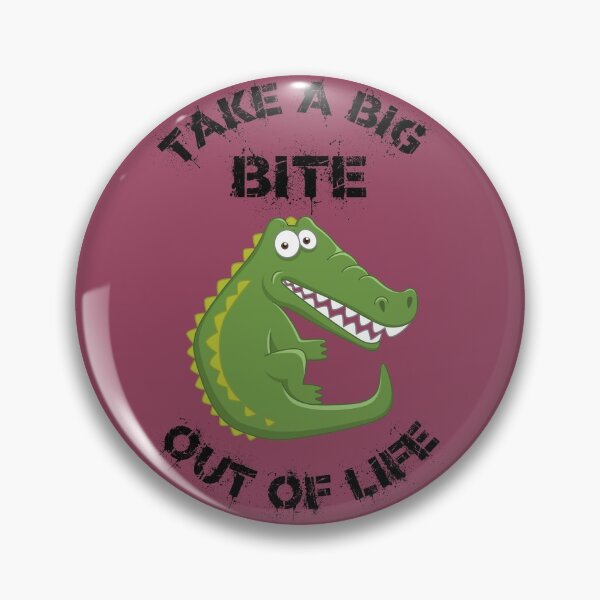 Item preview, Take A Big Bite Out Of Life Alligator Clipart In Purple designed and sold by LuckyKermit.