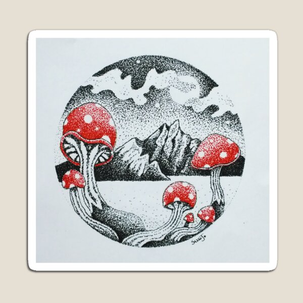 Magic Mushroom Magnet