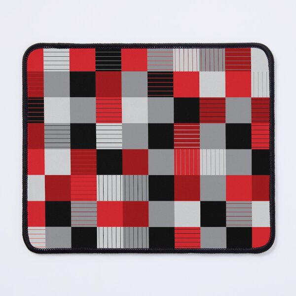 Item preview, Plaid Linear Red, Black, Gray Square Design designed and sold by infinitygrafix.
