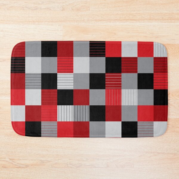 Item preview, Plaid Linear Red, Black, Gray Square Design designed and sold by infinitygrafix.