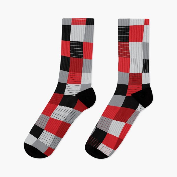 Item preview, Plaid Linear Red, Black, Gray Square Design designed and sold by infinitygrafix.