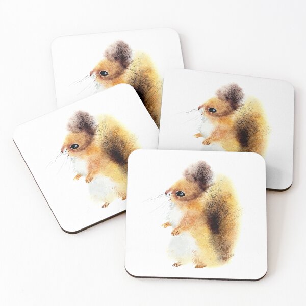 Item preview, squirrel-watercolor portrait animals designed and sold by Hartics.