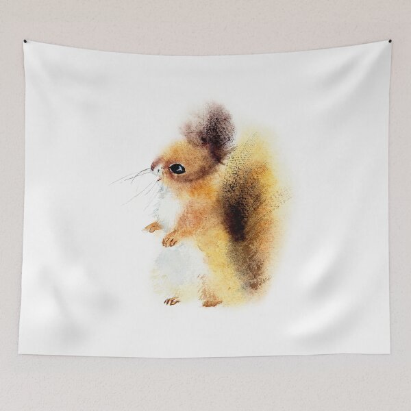 Item preview, squirrel-watercolor portrait animals designed and sold by Hartics.