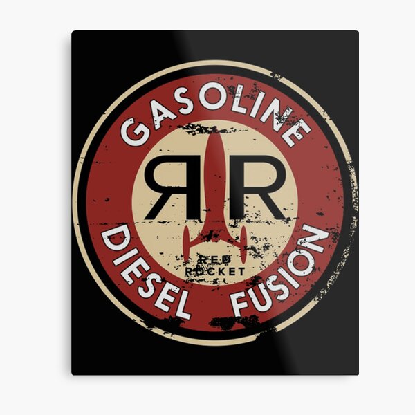 Red rocket Worn logo - fallout Metal Print
