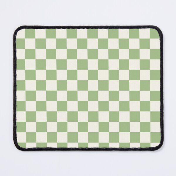 Item preview, Checkerboard Check Checkered Pattern in Light Sage Green and Cream designed and sold by kierkegaard.