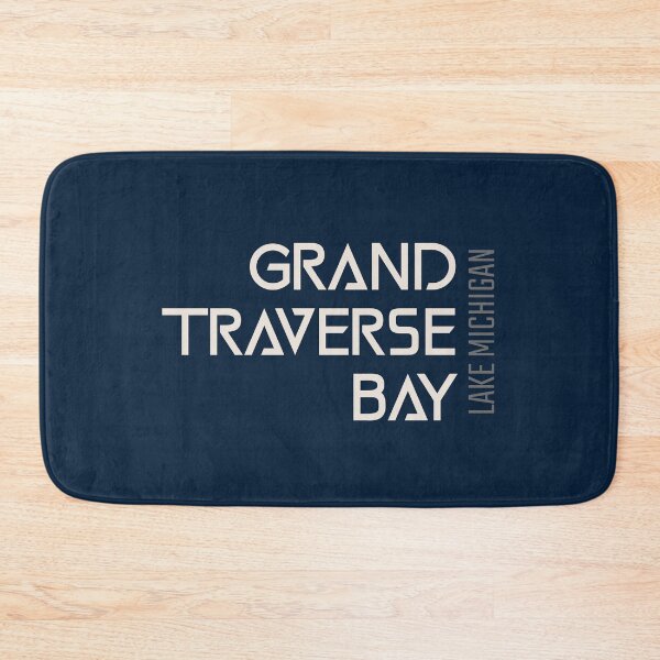 Item preview, Grand Traverse Bay Lake Michigan Name Gray Lettering Design designed and sold by Eleven-K.