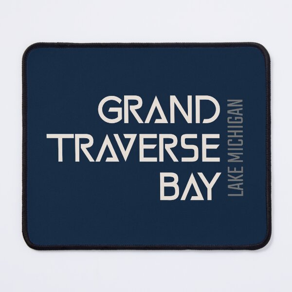 Item preview, Grand Traverse Bay Lake Michigan Name Gray Lettering Design designed and sold by Eleven-K.