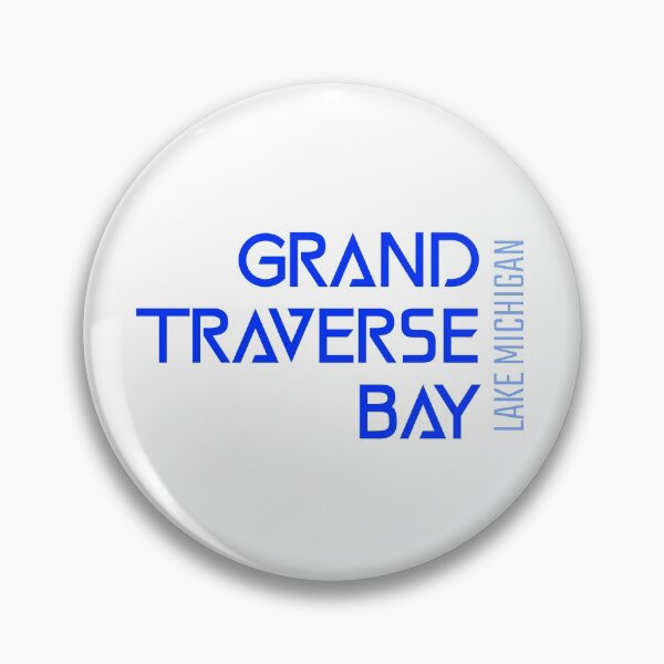Item preview, Grand Traverse Bay Lake Michigan Name Blue Lettering Design designed and sold by Eleven-K.
