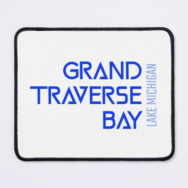 Item preview, Grand Traverse Bay Lake Michigan Name Blue Lettering Design designed and sold by Eleven-K.