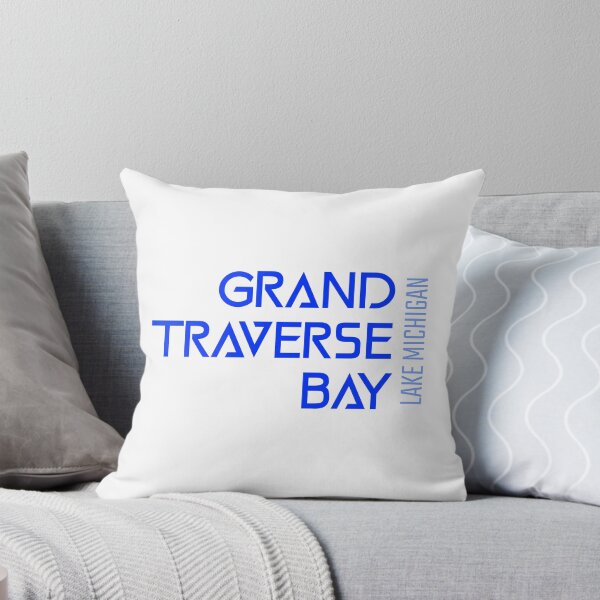 Item preview, Grand Traverse Bay Lake Michigan Name Blue Lettering Design designed and sold by Eleven-K.