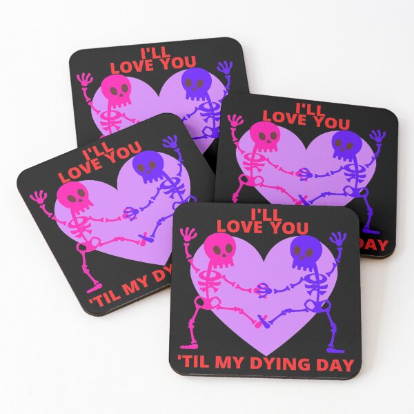 Item preview, Pink and Blue Valentine Skeleton Couple  designed and sold by HappyBonez.