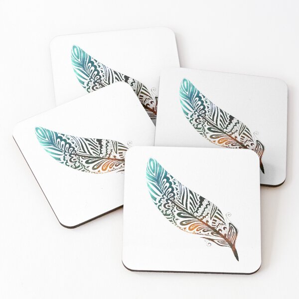 Item preview, Native American Indian Feather Colorful Stars Space Galaxy designed and sold by franktimothy.