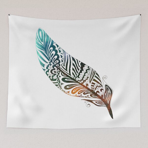 Item preview, Native American Indian Feather Colorful Stars Space Galaxy designed and sold by franktimothy.