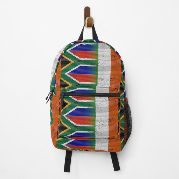 Item preview, South Africa Ireland flags blended (DISTRESSED) designed and sold by SolidEarthArt.