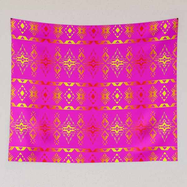Item preview, Hot Pink  / Fire Color  Native Geo Print V4 designed and sold by JMWCD.