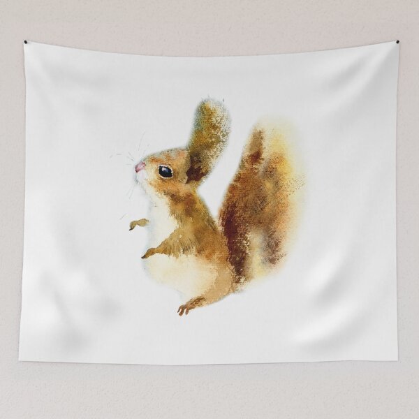 Item preview, squirrel-watercolor portrait animals designed and sold by Hartics.