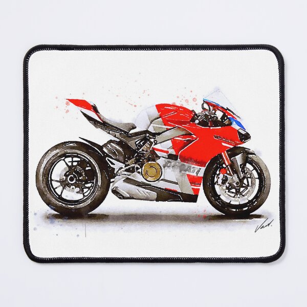 Item preview, Watercolor Sport Motorcycle Panigale V4S - original watercolor by Vart. designed and sold by vartstudio.
