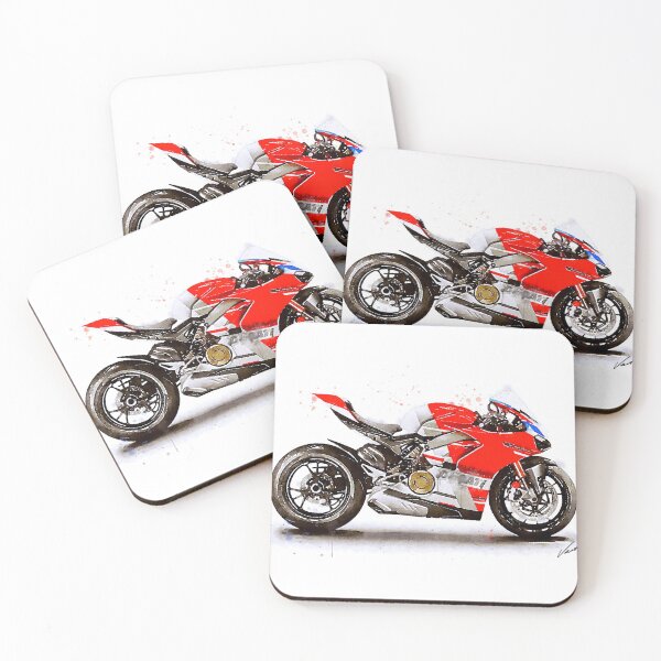 Item preview, Watercolor Sport Motorcycle Panigale V4S - original watercolor by Vart. designed and sold by vartstudio.