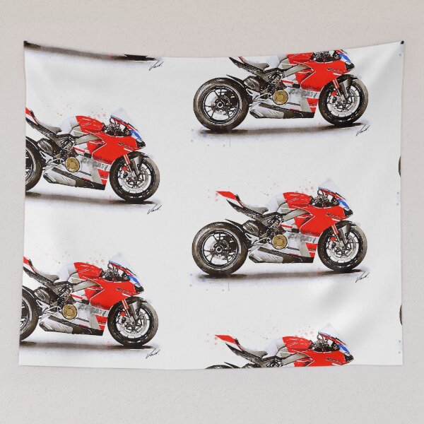 Item preview, Watercolor Sport Motorcycle Panigale V4S - original watercolor by Vart. designed and sold by vartstudio.