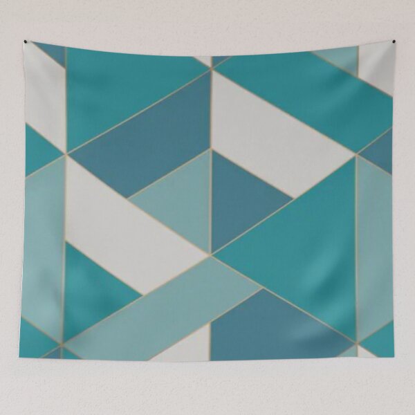 Item preview, Blue Urban Structured Modern Geometric Pattern designed and sold by WearWolfDesigns.