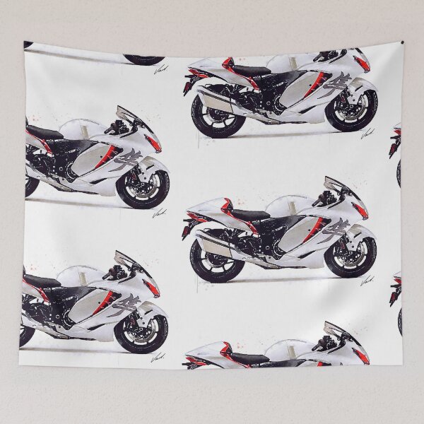 Item preview, Watercolor Sport Motorcycle GSX 1300R - original artwork by Vart. designed and sold by vartstudio.