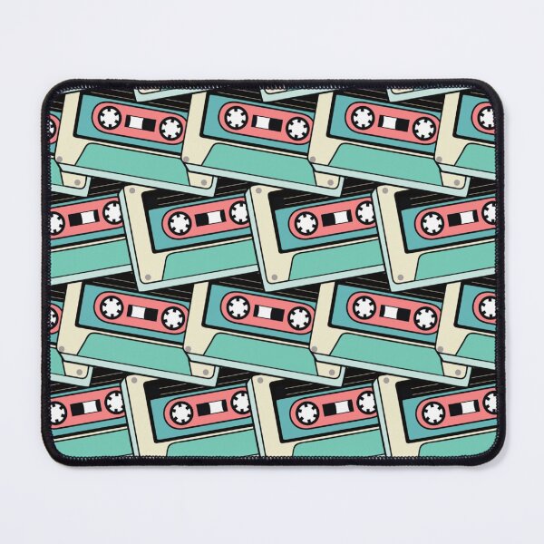 Item preview, Retro Cassette Tapes in Mint and Pink Pattern designed and sold by infinitetango.