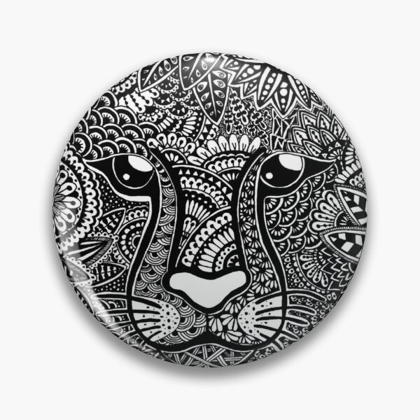 Item preview, Leopard zentangle pattern designed and sold by blackblizzard.