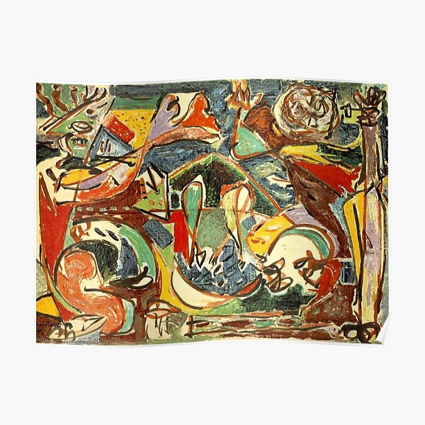 Art of jochson pollock,abstrait peinture art jackson pollock,Art of jackson Pollock convergence, abstrait peinture art of jackson Pollock Poster