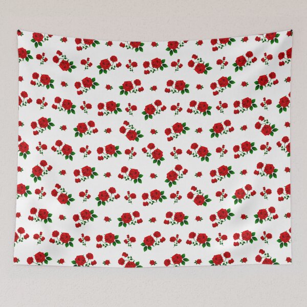 Item preview, Red Roses on white background designed and sold by Ribeiro Design.