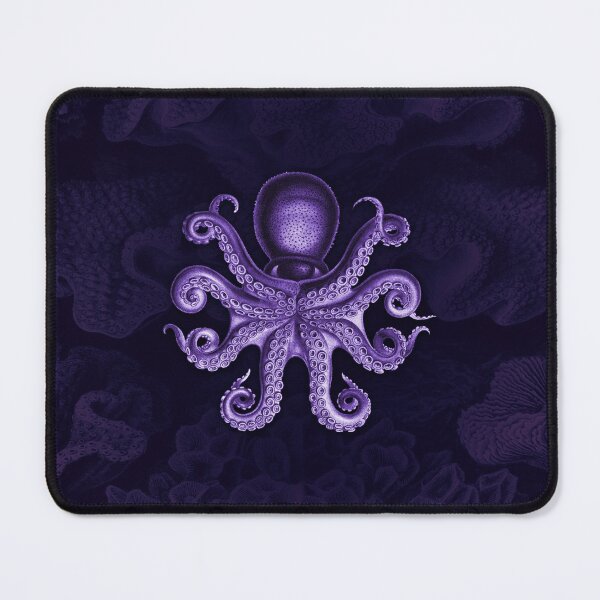 Item preview, Octopus Squid Kraken Art Tentacles Seashell Deep Sea Ocean Creatures Lover (Purple) designed and sold by Mechanical Whispers.