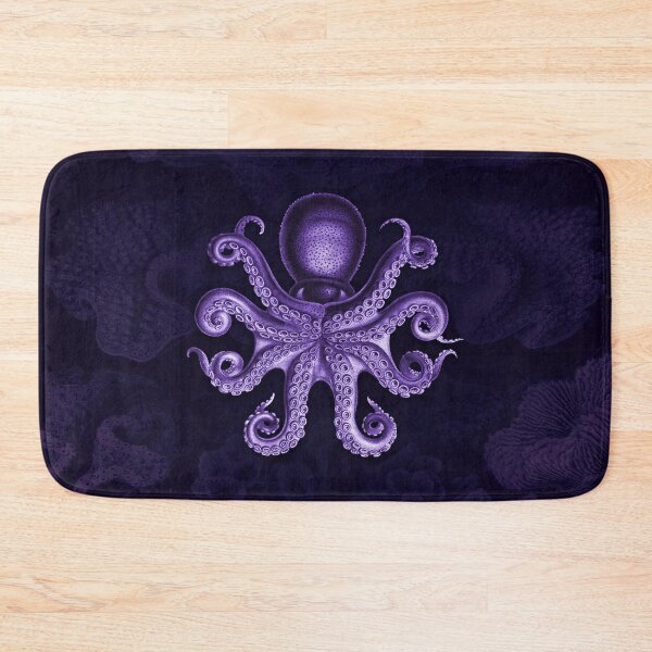 Item preview, Octopus Squid Kraken Art Tentacles Seashell Deep Sea Ocean Creatures Lover (Purple) designed and sold by Mechanical Whispers.