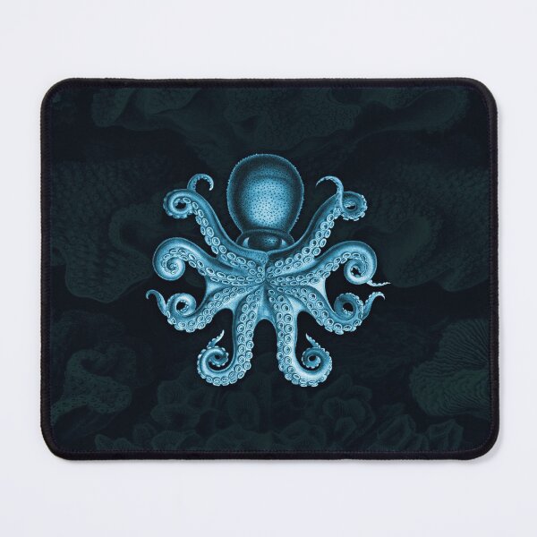 Item preview, Octopus Squid Kraken Art Tentacles Seashell Deep Sea Ocean Creatures Lover (Blue) designed and sold by Mechanical Whispers.