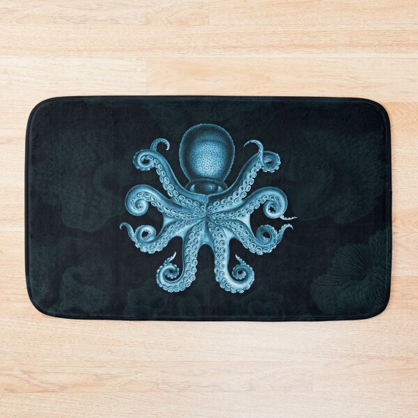Item preview, Octopus Squid Kraken Art Tentacles Seashell Deep Sea Ocean Creatures Lover (Blue) designed and sold by Mechanical Whispers.