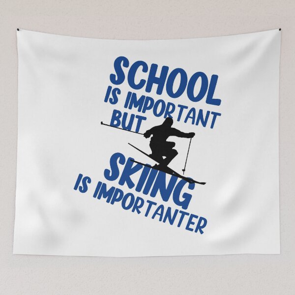 Item preview, School Is Important But Skiing Is Importanter  designed and sold by veerudesigns.