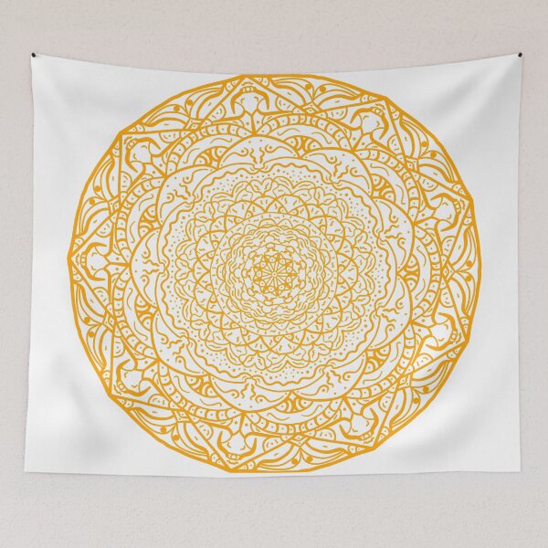 Item preview, Yellow Vibrant Mandala designed and sold by Carbonbubble.