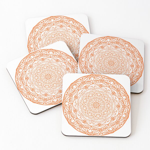 Item preview, Orange Vibrant Mandala designed and sold by Carbonbubble.
