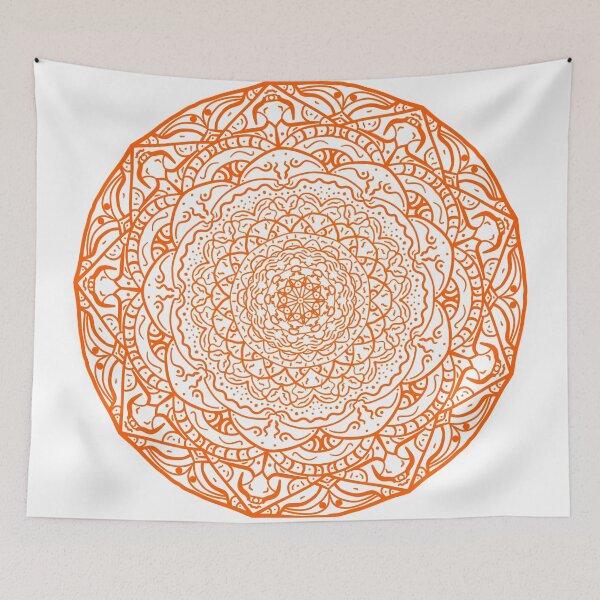 Item preview, Orange Vibrant Mandala designed and sold by Carbonbubble.