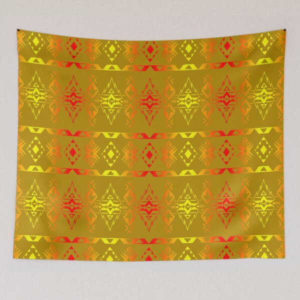 Item preview, Dark Tan  / Fire Color  Native Geo Print V4 designed and sold by JMWCD.