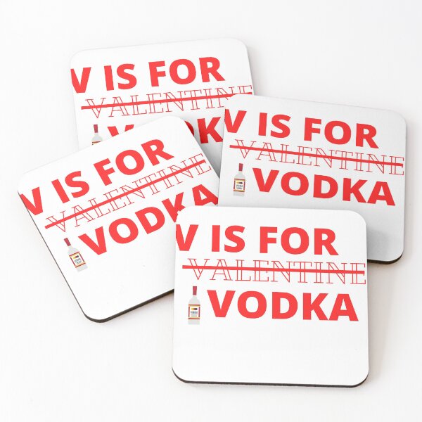 Item preview, V est pour vodka tshirt | T-shirt de la Saint-Valentin | Drôles de chemises de Saint-Valentin | Chemise d’amour <3 designed and sold by Abdel-illah farah.