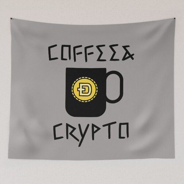Item preview, I love coffee and crypto designed and sold by BronikowskiART.