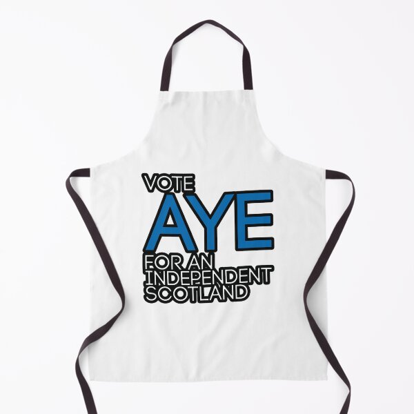 Item preview, VOTE AYE FOR AN INDEPENDENT SCOTLAND, Scottish Independence Saltire Flag Coloured Text Slogan designed and sold by MacPean.
