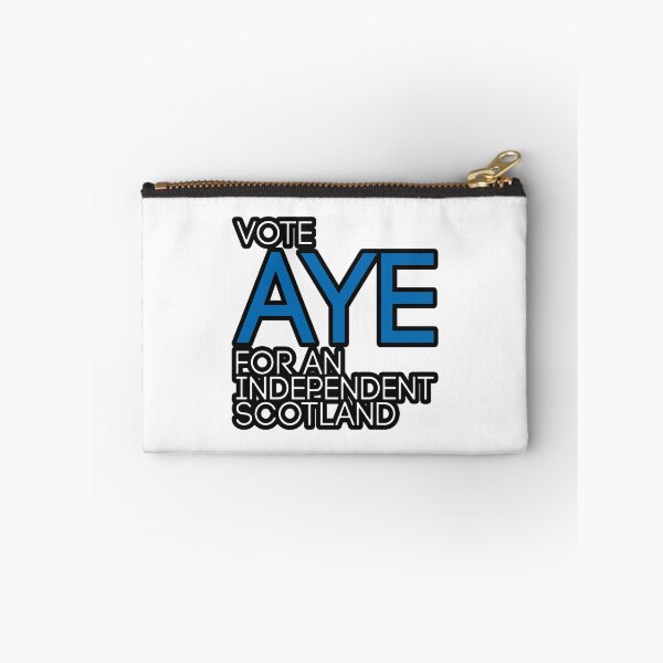 Item preview, VOTE AYE FOR AN INDEPENDENT SCOTLAND, Scottish Independence Saltire Flag Coloured Text Slogan designed and sold by MacPean.