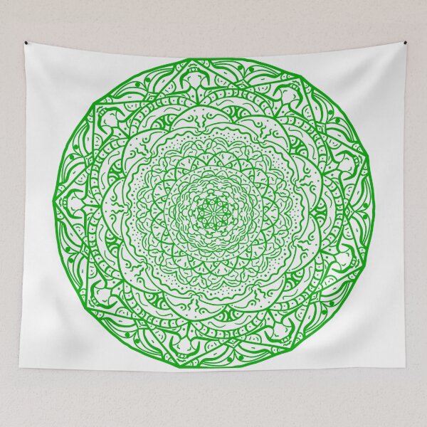 Item preview, Green Vibrant Mandala designed and sold by Carbonbubble.