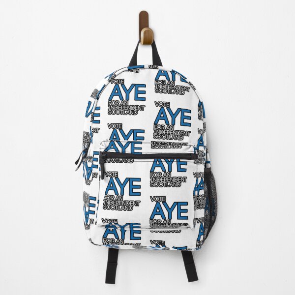 Item preview, VOTE AYE FOR AN INDEPENDENT SCOTLAND, Scottish Independence Saltire Flag Coloured Text Slogan designed and sold by MacPean.