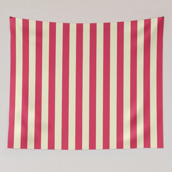 Item preview, Small RASPBERRY and CREAM Vertical STRIPES designed and sold by RachelMacht.