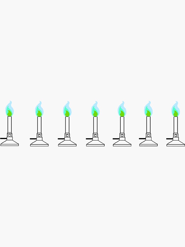 "Green/blue flame Bunsen Burner" Sticker for Sale by ECKDesign Redbubble