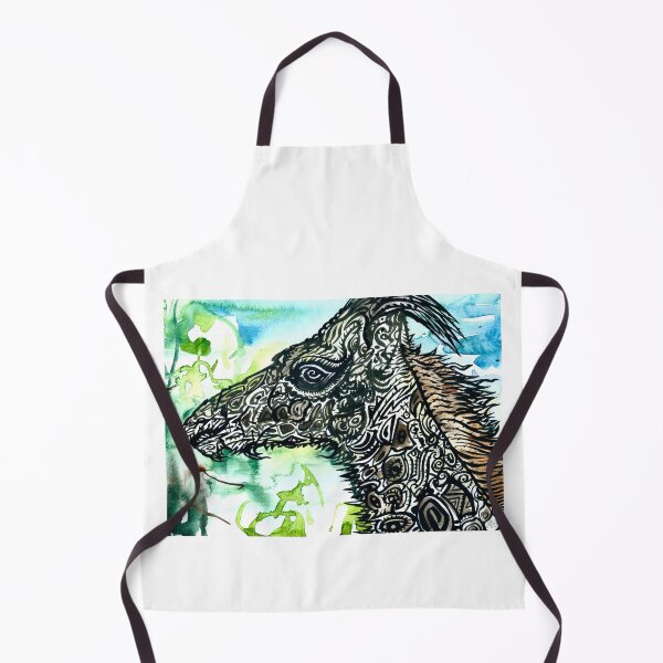 Item preview, GIRAFFE - watercolor and ink portrait designed and sold by lautir.